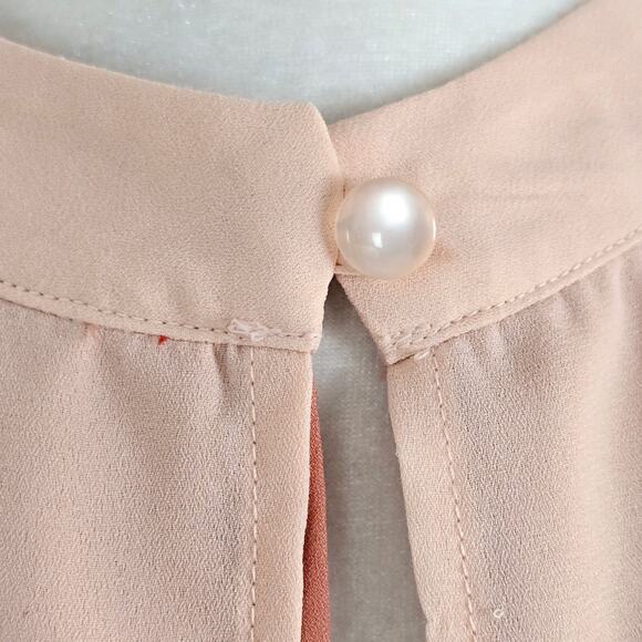 🎄 Daytrip EUC double layer sleeveless top Small Blush peach pink - Picture 14 of 15